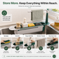 ⏳Limited-time 76% off💥Careluxpro 2-in-1 Sink Organizer Rack – Expandable Sponge Holder & Kitchen Towel Drying Bar