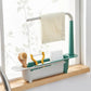 🧽 JETZT 50 % RABATT! 🚰 Spülbecken-Organizer ohne Bohren – teleskopierbares Edelstahlgestell mit Handtuchhalter und Abtropflöchern – perfekt für die Küche 🏠