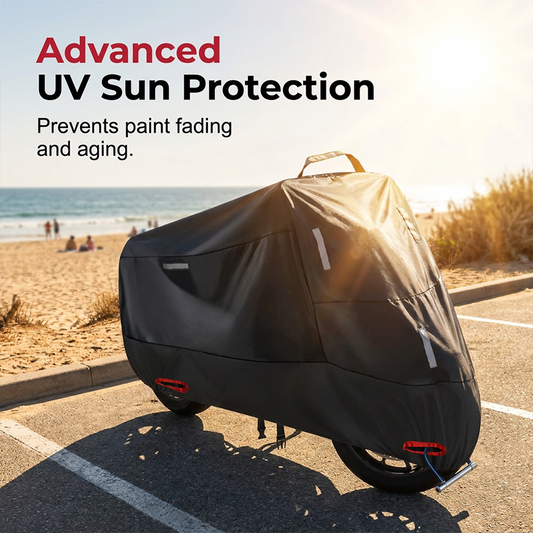 🏍️ JETZT 50 % RABATT! ⏰ Die ultimative Motorradabdeckung für jedes Wetter – strapazierfähig, wasserdicht und UV-beständig – passend für die meisten Motorräder, mit Sicherheitsösen und verstärkten Nähten – perfekt für die Lagerung im Freien 🌧️☀️