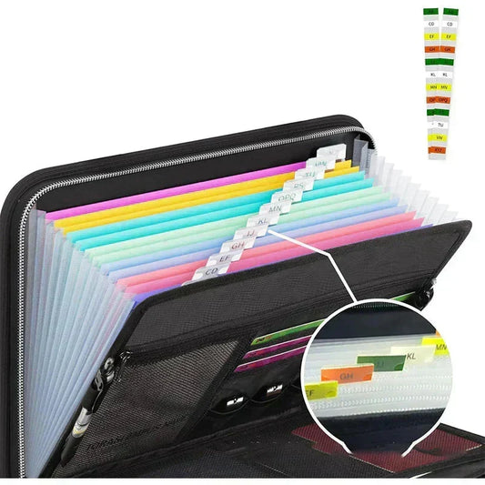 📁 50 % RABATT! 🔥 Feuerfeste Aktenmappe im Ziehharmonika-Design mit Tragegriff – Brandschutz, 12+ Fächer & tragbar 🧾