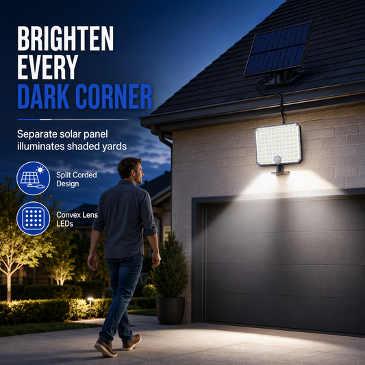 ☀️ 50 % RABATT! 💡 Solarbetriebene Wandleuchte – Bewegungssensor, Fernbedienung & 3 Modi ✨