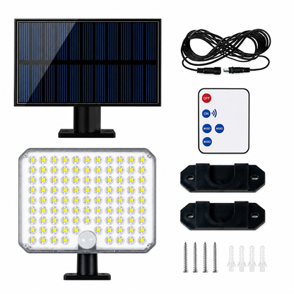 ☀️ 50 % RABATT! 💡 Solarbetriebene Wandleuchte – Bewegungssensor, Fernbedienung & 3 Modi ✨
