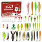 Weihnachts-Adventskalender-Blindbox-Set für Fischköder mit Minnow, Popper und Spoons