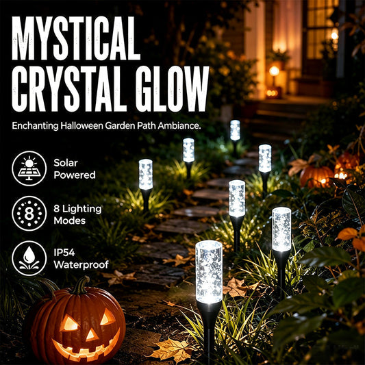 🌙 LIMITED-TIME 50% OFF!☀️ Solar Bubble Pathway Light – Auto On/Off, Decorative, Weatherproof
