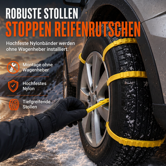Universelle Auto Schneeketten, Verdickte Anti-Rutsch Reifen Kabelbinder für SUVs, Limousinen und Winterfahren