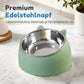 🐱 50 % RABATT 🥣 Edelstahl Haustierschale in Cartoon-Katzenform, 2-in-1 Futter- und Wasserschale, rostfrei für Katzen und kleine Hunde ✨