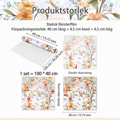 🌺 50 % RABATT ✨ Statischer Muster-Fensteraufkleber, leicht anzubringen und rückstandsfrei abzulösen 🎨