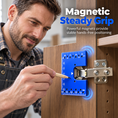⏳🔥LIMITED-TIME 50% OFF! ⏰🧲 Aluminum Alloy Hinge Jig – Accurate Positioning, Magnetic Hold, Fast Setup ✅