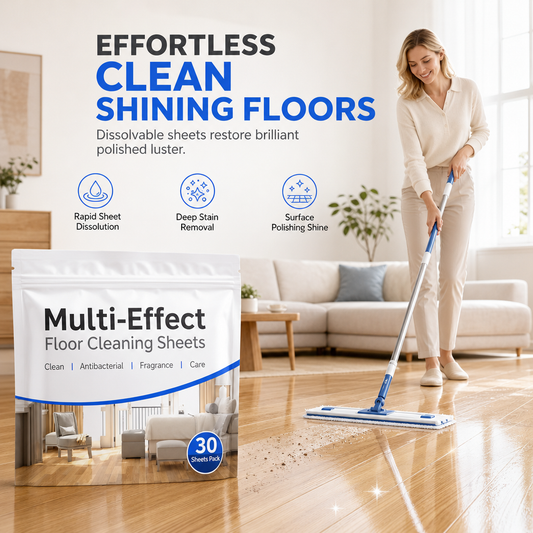 Multi Effect Floor Cleaning Sheets for Tile and Floor Stain Removal and Brightening 30 Sheets