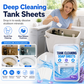 🚽🧼✨70 Pieces Toilet Water Tank Cleaning Tablets Slow Release Deep Descaling and Deodorizing Toilet Bowl Cleaner Sheets