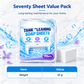 🚽🧼✨70 Pieces Toilet Water Tank Cleaning Tablets Slow Release Deep Descaling and Deodorizing Toilet Bowl Cleaner Sheets